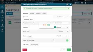 PowerSchool TutorialCreating Assignments [upl. by Nnylyrehc885]