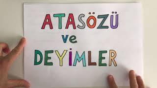 ATASÖZÜ VE DEYİMLER [upl. by Aubrey]