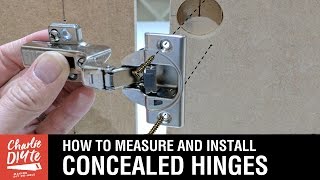 How to Measure amp Install Concealed Hinges on Cabinet Doors [upl. by Anihsak32]