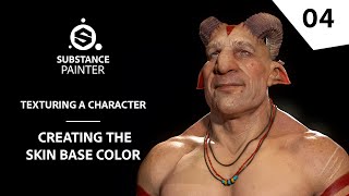 Texturing Characters in Substance Painter  Creating the skin base color  Adobe Substance 3D [upl. by Ibby]