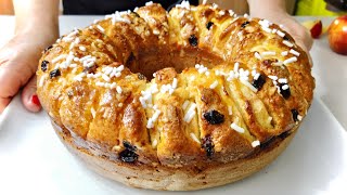 CIAMBELLA A VASETTI MELE E UVETTA SOFFICISSIMA facile e veloce APPLE AND RAiSIN DONUT [upl. by Wessling]