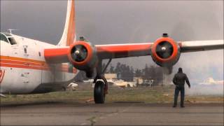 The Consolidated PB4Y2 Privateer departing in strong cross wind [upl. by Hairahcez30]