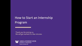 How to Start an Internship Program Fall 2021 [upl. by Cralg]