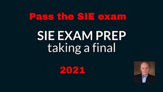 SIE Exam practice final walkthrough [upl. by Elocan]