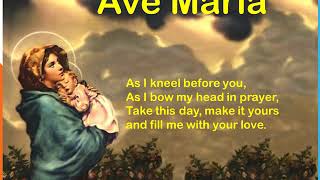 Ave Maria Gratia Plena English Lyrics [upl. by Nnairek654]