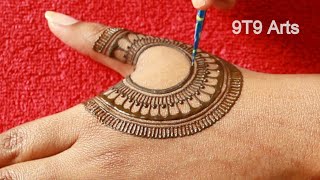 Best Karwa Chauth Mehndi Design for 2023  Back Hand Mehndi Design  Mehandi ka Design [upl. by Nellek]