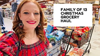 FAMILY OF 13 CHRISTMAS GROCERY HAUL [upl. by Hardunn]