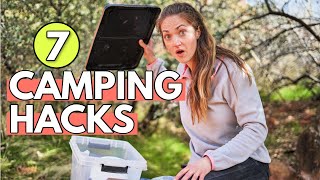 7 USEFUL CAMPING HACKS AND TIPS [upl. by Icyak]