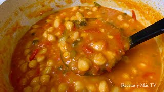 Como hacer Garbanzos Guisados una Receta Riquisíma y Fácil [upl. by Aja]