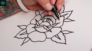 Simple Way To Draw A Rose  Fun and Simple Drawing Tutorial for Beginners [upl. by Hsirrap]