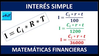 INTERES SIMPLE CON EJEMPLOS RESUELTOS [upl. by Airan]