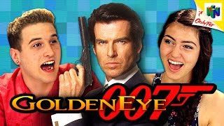 GOLDENEYE 007 N64 Teens React Retro Gaming [upl. by Sredna]