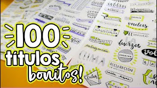 100 TÍTULOS BONITOS ✄ Barbs Arenas Art [upl. by Nwahsid]