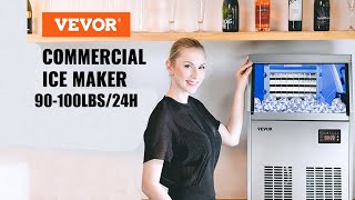 VEVOR Freestanding Commercial Ice Maker Machine  90 lb Ice in 24 hrs Restaurants Bars Homes [upl. by Peti37]