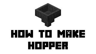 Minecraft How to Make Hopper [upl. by Sanbo]