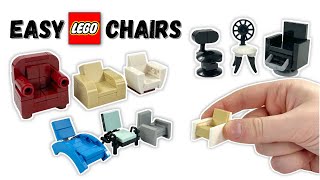 10 QUICK and EASY LEGO Chairs ANYONE Can Build [upl. by Eliezer]