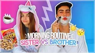 Morning Routine  SISTER VS BROTHER [upl. by Nessy384]