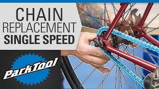 How to Replace a Chain on a Single Speed Bike  Sizing Installation amp Tensioning [upl. by Notsag838]