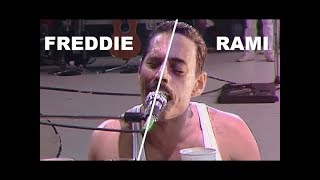 BOHEMIAN RHAPSODY MOVIE 2018 LIVE AID Side by Side w the QUEEN LIVE AID 1985 [upl. by Ahsihat]