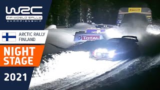 Incredible 200KPH in the night stage SS2 of WRC Arctic Rally Finland 2021 [upl. by Ahsinroc]