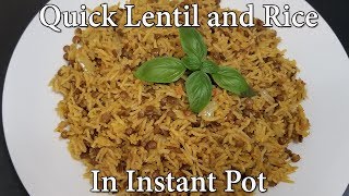 HOW TO COOK LENTILS RICE IN THE INSTANT POT  Chef Under Pressure [upl. by Ehctav]