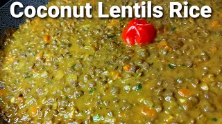 Coconut Lentils Rice Recipe vegan friendly [upl. by Toft]