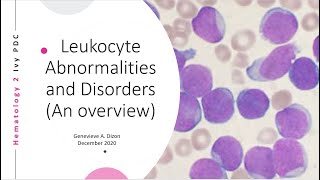 Leukocyte Abnormalities and Disorders An overview [upl. by Yemar]