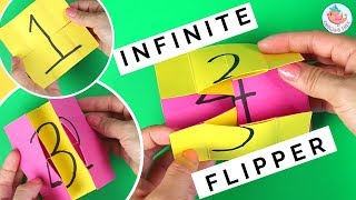 Infinite Flipper  How to Fold an Endless Flipping Card  Paper Toys Tutorial [upl. by Hirsh]