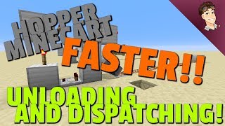 How to build a FASTER HOPPER MINECART UNLOADING and DISPATCHING SYSTEM [upl. by Ellary742]