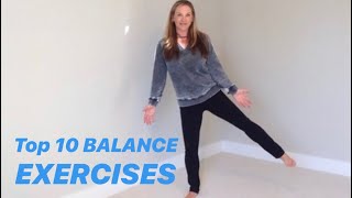 TEN BEST BALANCE EXERCISES from Physical Therapist [upl. by Nomolos]