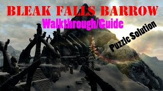 Skyrim Bleak Falls Barrow WalkthroughTutorial [upl. by Eeruhs]