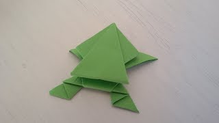 Origami Jumping Frog 🐸 DIY Paper Crafts  Rana de Papel que salta Rana saltarina Manualidades [upl. by Reilly]