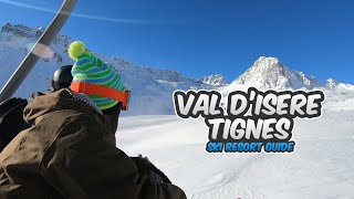 Val dIsere  Tignes ski resort guide 30 Fresse green run [upl. by Aivatahs]