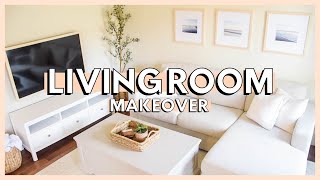 DIY LIVING ROOM MAKEOVER ON A BUDGET  living room decorating ideas 2022  living room makeover [upl. by Eadnus]