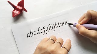 Italic Calligraphy Tutorial  Beginners Alphabet Demo [upl. by Gibrian]