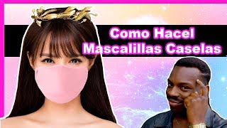 Como hacer MASCARILLAS de TELA Tapabocas barbijos cubrebocas FACIL en 3 min [upl. by Ardekahs]