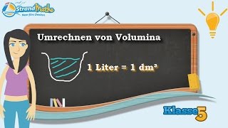 Volumen umrechnen Liter  Klasse 5 ★ Wissen [upl. by Aynotel456]