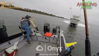 Fisherman Caught on Video Jumping into Water to Avoid Crash [upl. by Cut]