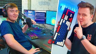 WIRELESS KEYBOARD PRANK Ft MrFreshAsian amp Click Office [upl. by Heidt508]