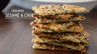 Sesame amp Chia Crackers Recipe  Go Delicious [upl. by Bradan]