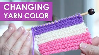 How to Change Yarn in Knitting [upl. by Lemon204]