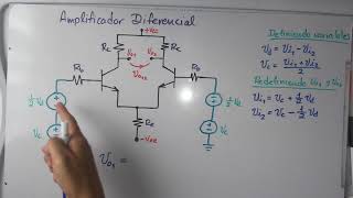 Amplificador Diferencial Análisis General 24 [upl. by Acemat]