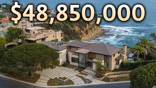 Touring a 48850000 Cliffside OceanFront California MEGA MANSION [upl. by Namzzaj]