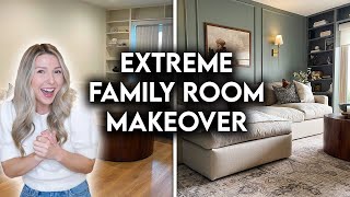 DIY EXTREME FAMILY ROOM MAKEOVER  MOODY ACADEMIA DESIGN [upl. by Gyimah323]