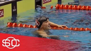 Katie Ledecky breaks own world record in 1500M freestyle in professional debut  SportsCenter  ESPN [upl. by Eilema]