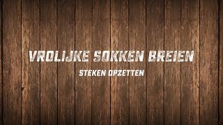 Vrolijke Sokken Breien  Steken opzetten [upl. by Annmarie543]