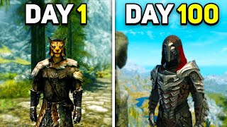 I Survived 100 Days in Skyrim Survival Mode [upl. by Yerffej596]