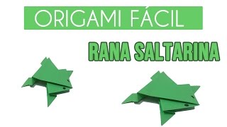 Rana de papel que salta  Origami para niños [upl. by Maure]