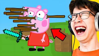 Peppa Pig VS Minecraft Funny Animation [upl. by Sremlahc408]