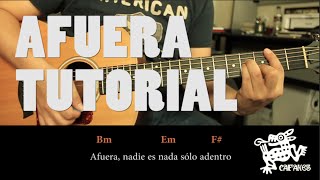 Como tocar quotAfueraquot de Caifanes  Tutorial Guitarra COMPLETO HD [upl. by Haisi95]